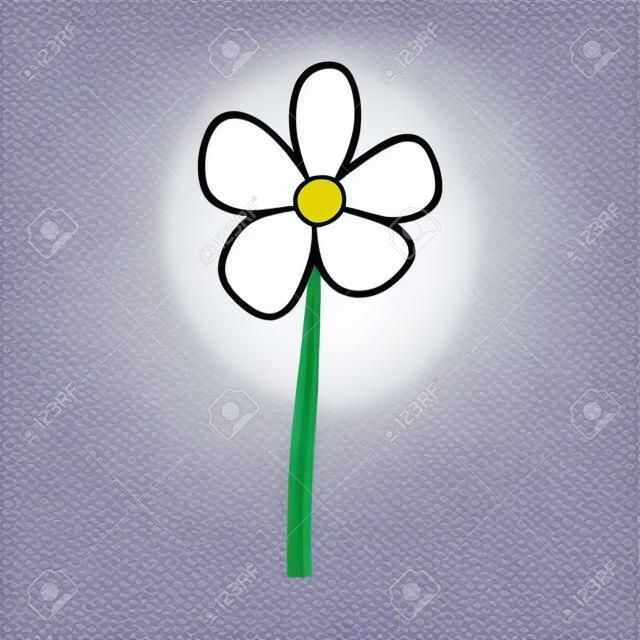 Cartoon single flower