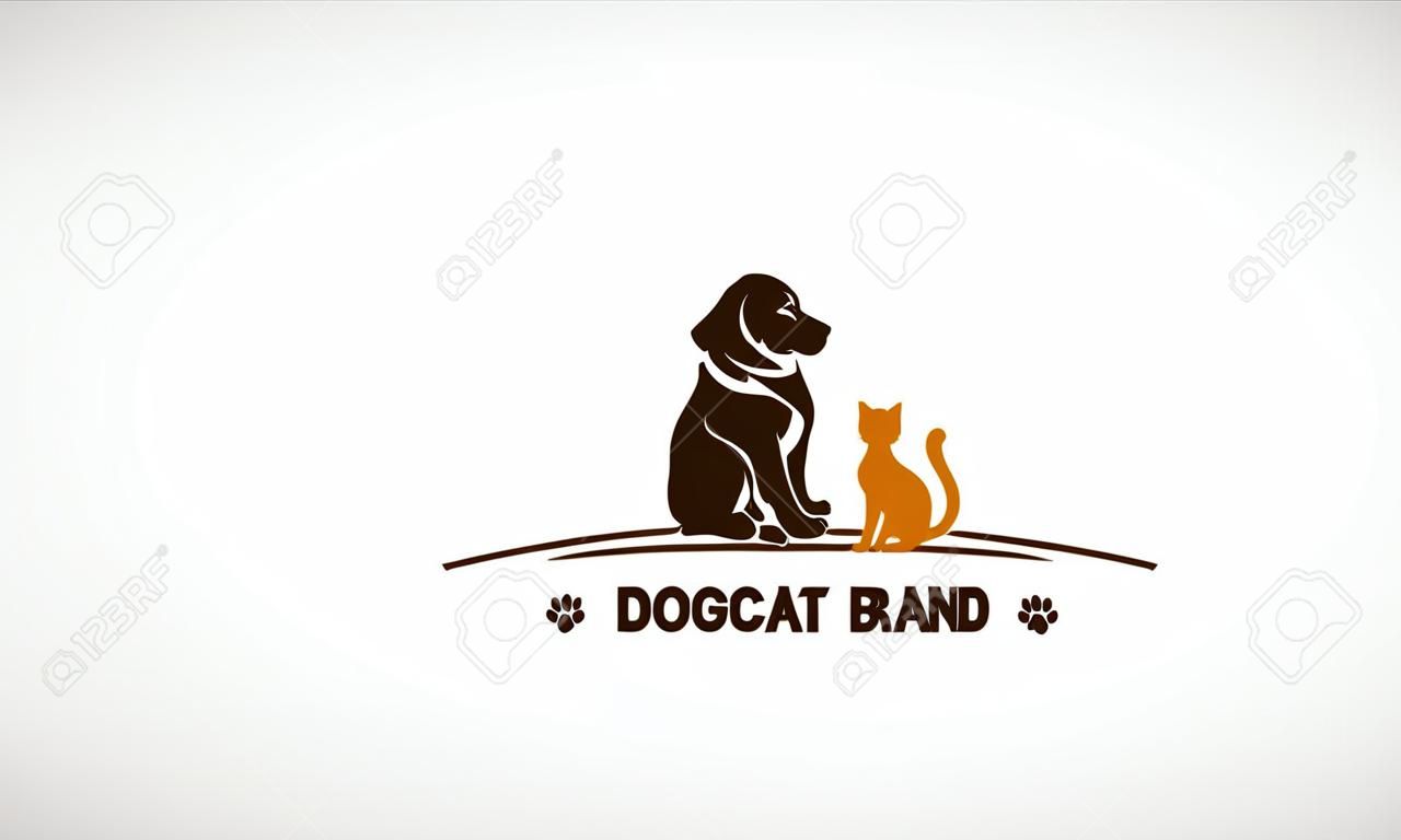 DogCat Brand Vector Logo. Stylish, modern, nice and clear logo design can be used for many kind of project, business, community, pet shop, etc.