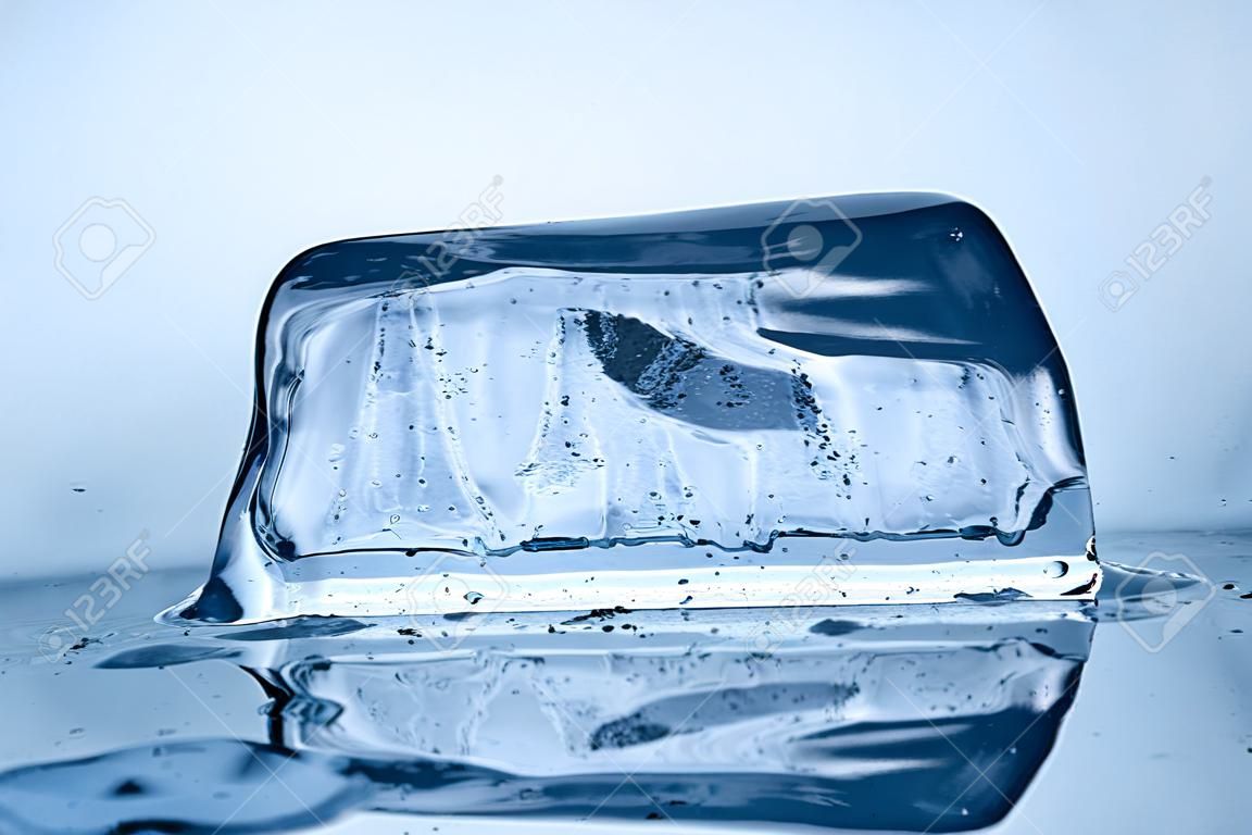 Melting ice block