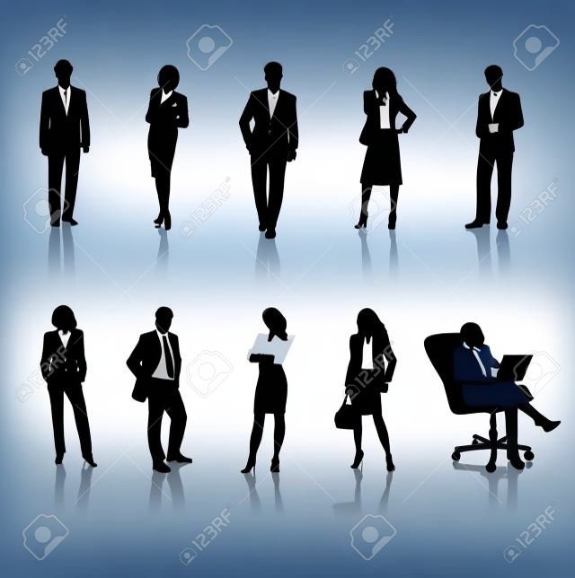 business people silhouetten