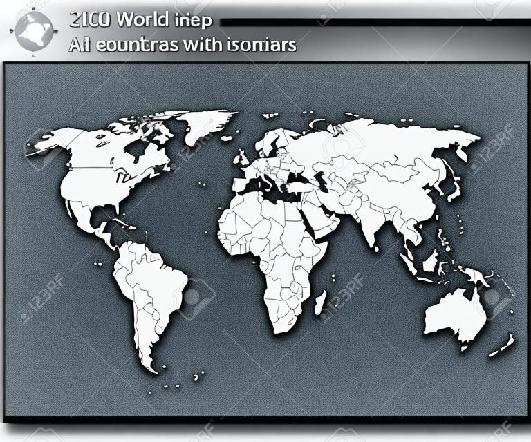国・国境と編集可能な世界地図