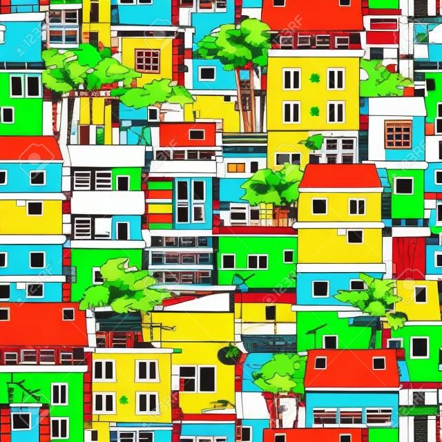 Brasilianischen Favela, nahtlose Muster Design