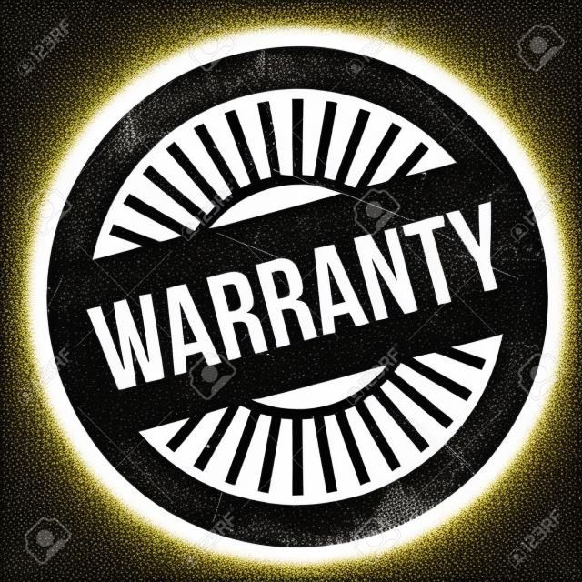 Warranty stamp. Grunge design with dust scratches. Effects can be easily removed for a clean, crisp look. Color is easily changed.
