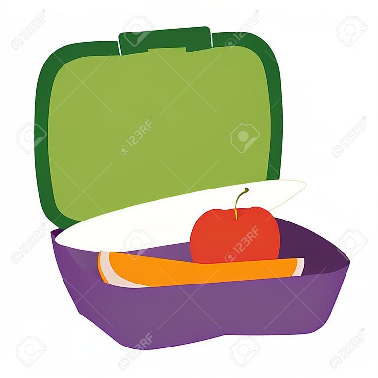 Lunchbox simple illustration on white background