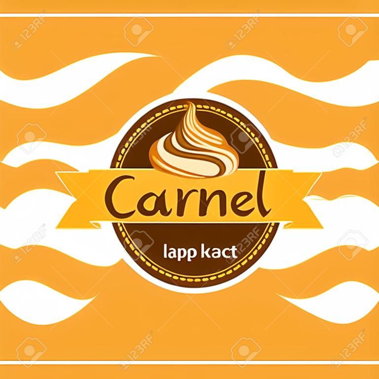 Caramel label design.