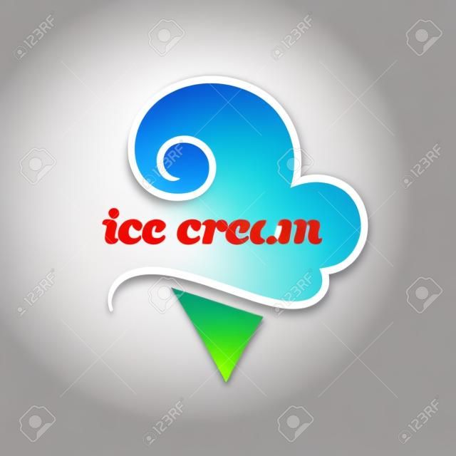 Vector Ice Cream disegno dell'icona di marchio Template Elements.