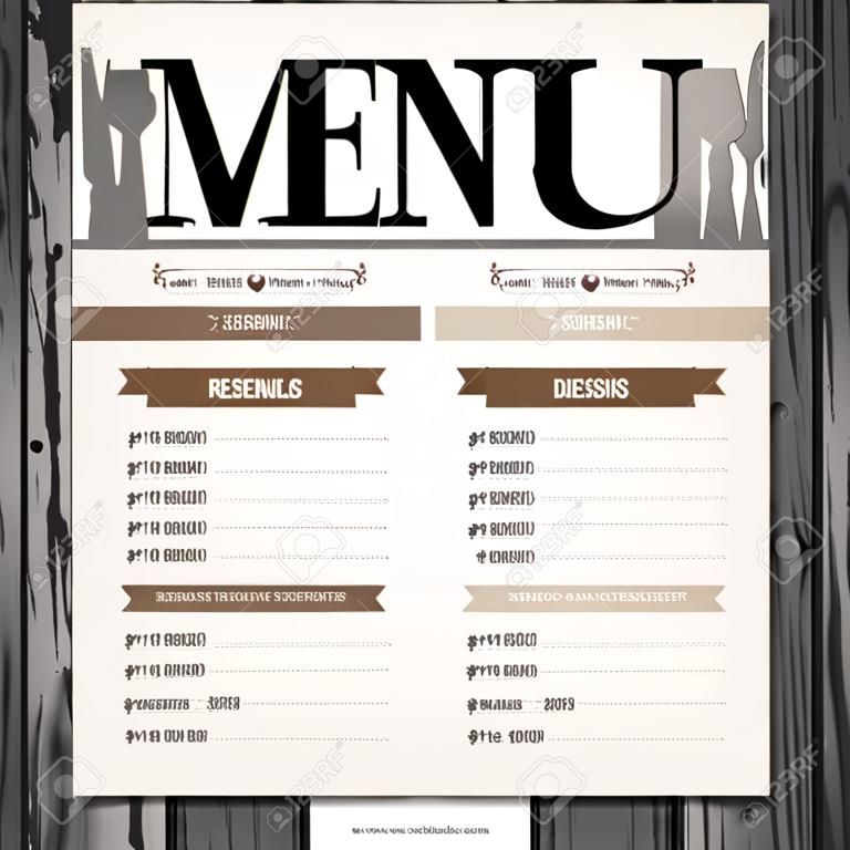 Restaurant menu ontwerp