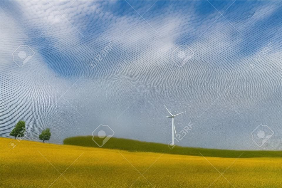 목초지, 승수, 허베이 성, 중국 북부의 풍력 발전기