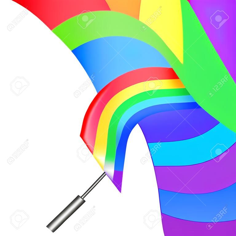 Multicolored Paint Roller Malerei halbrunden rainbow