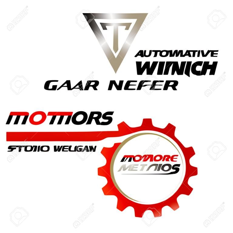 Automotive service car repair gear wrench logo design