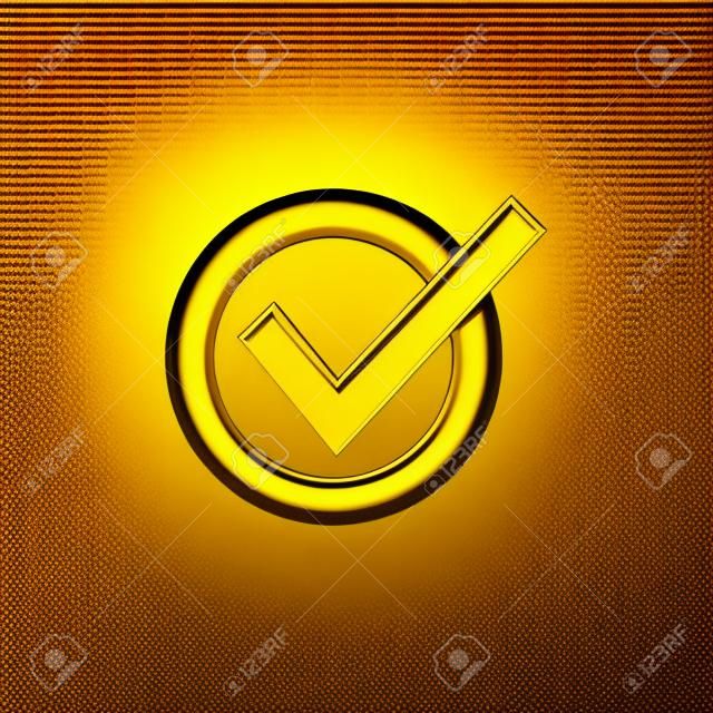 L'oro Approvato Check Mark Symbol