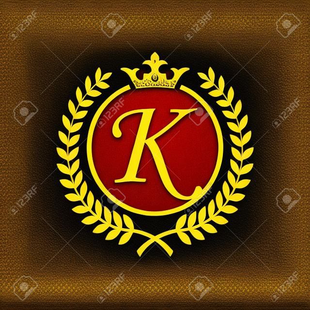 Letter K inside Royal Emblem