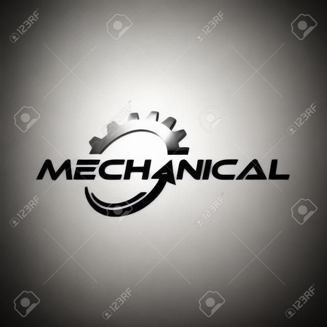Símbolo de diseño de logotipo de engranaje mecánico