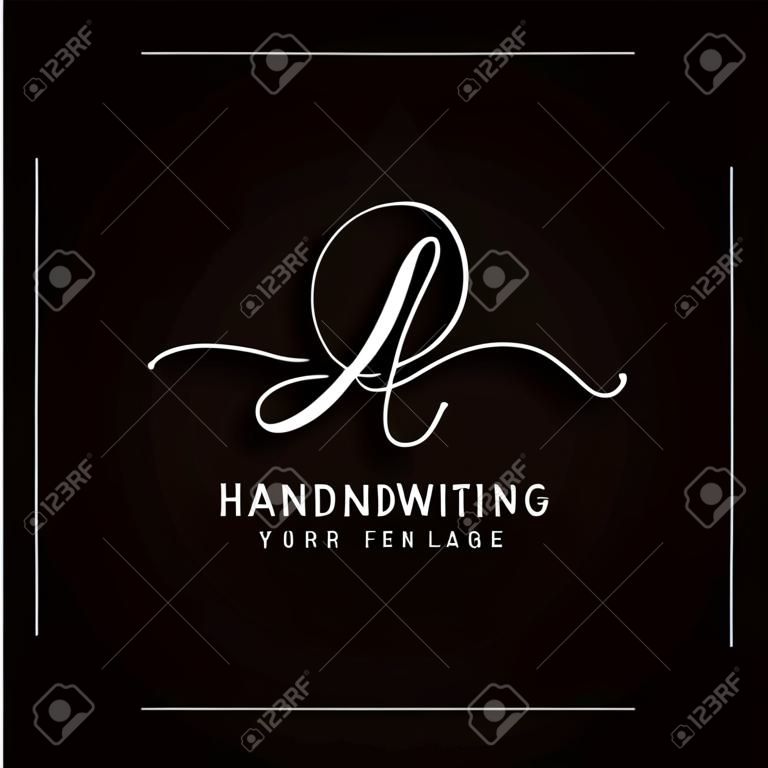 Eerste handschrift logo ontwerp Mooi design handgeschreven logo voor mode, team, bruiloft, luxe logo.