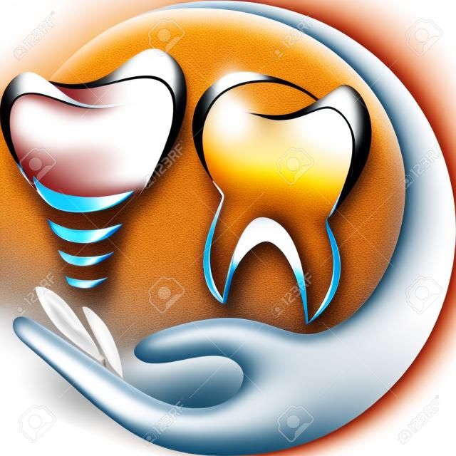 牙，手，牙種植體，牙醫標誌