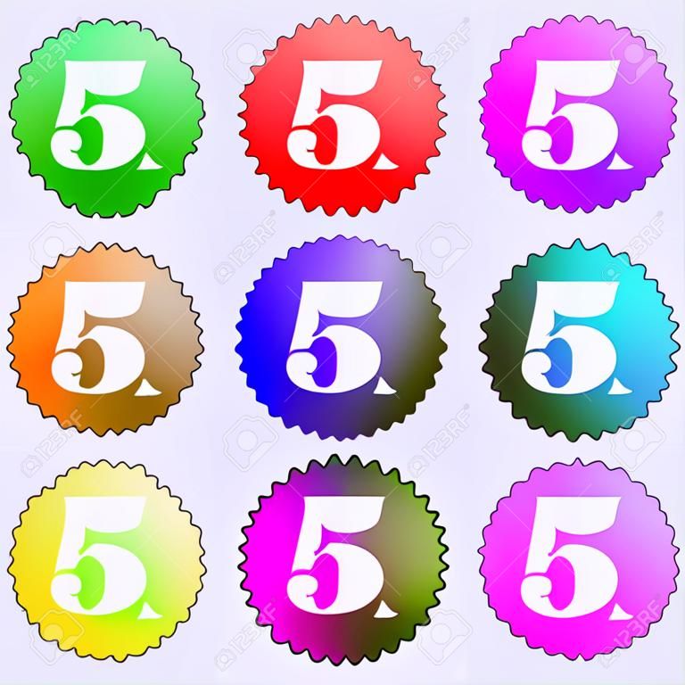 Vector Illustration Sign Numbers Five One Stock Vector (Royalty Free)  757120936
