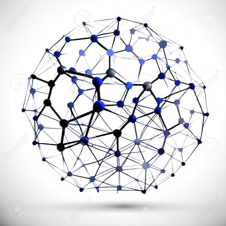 Image of the molecular structure in the form of a sphere 
