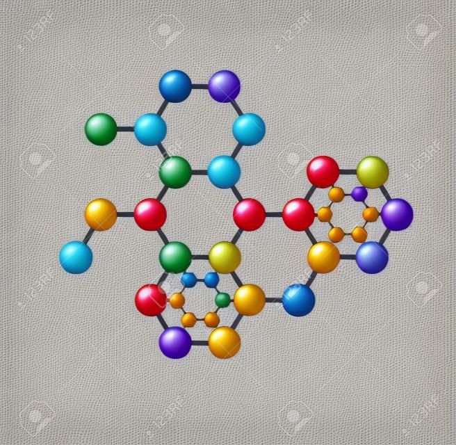 분자 구조의 아이콘