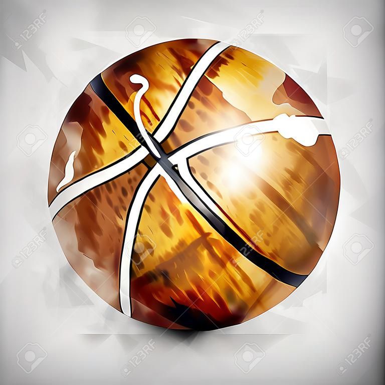 Basketball Ball in Aquarell-Stil
