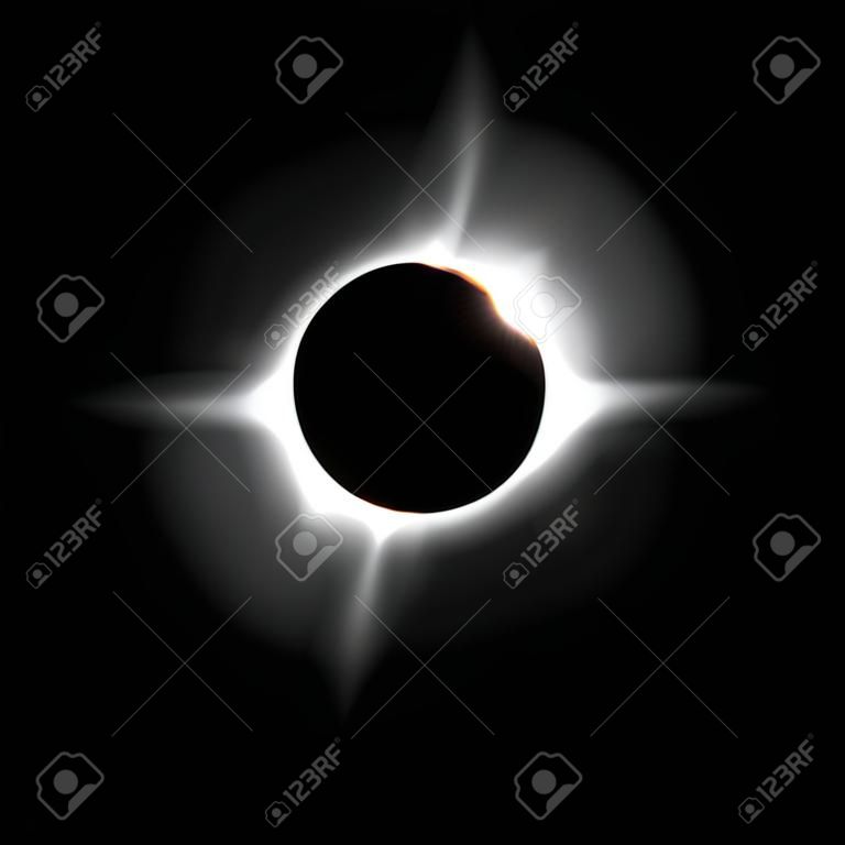 Solar eclipse, vector  Eps 10