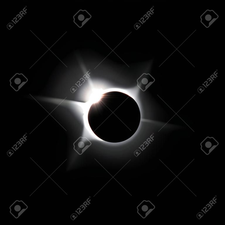 Solar eclipse, vector  Eps 10