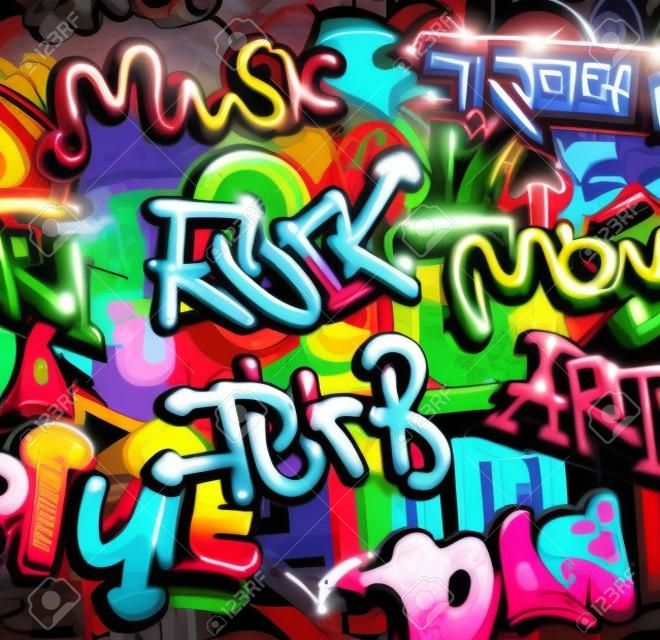 Graffiti grunge background, 10 eps