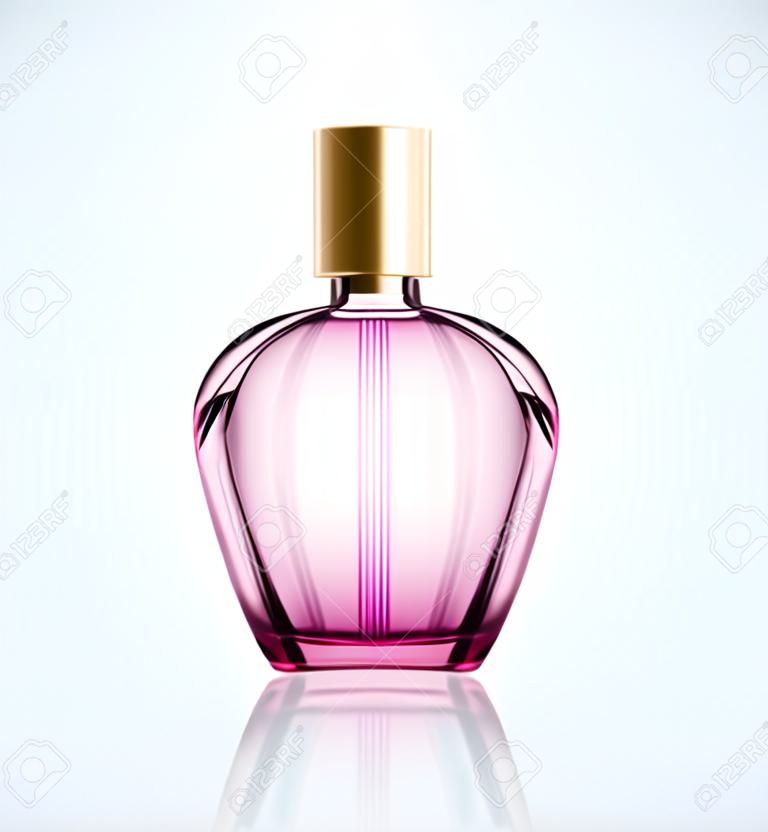 Botella de perfume aislada