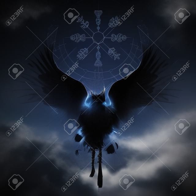 Corbeau silhouette scandinave