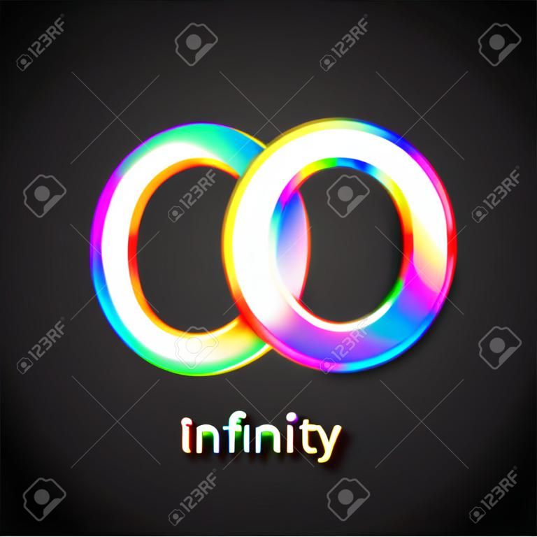 Infinity regenboog Symbool Logo. Vector illustratie