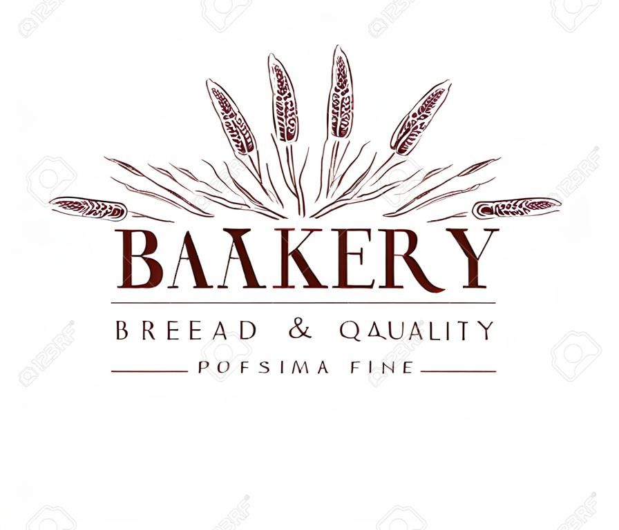 Bäckerei Retro Brot oder Bier mit Weizen, Jahrgang