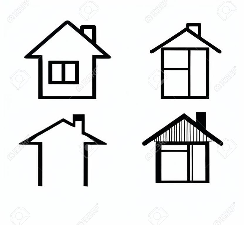 Different vector home icons  