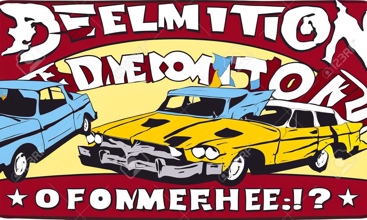 Logo design for demolition cars derby.