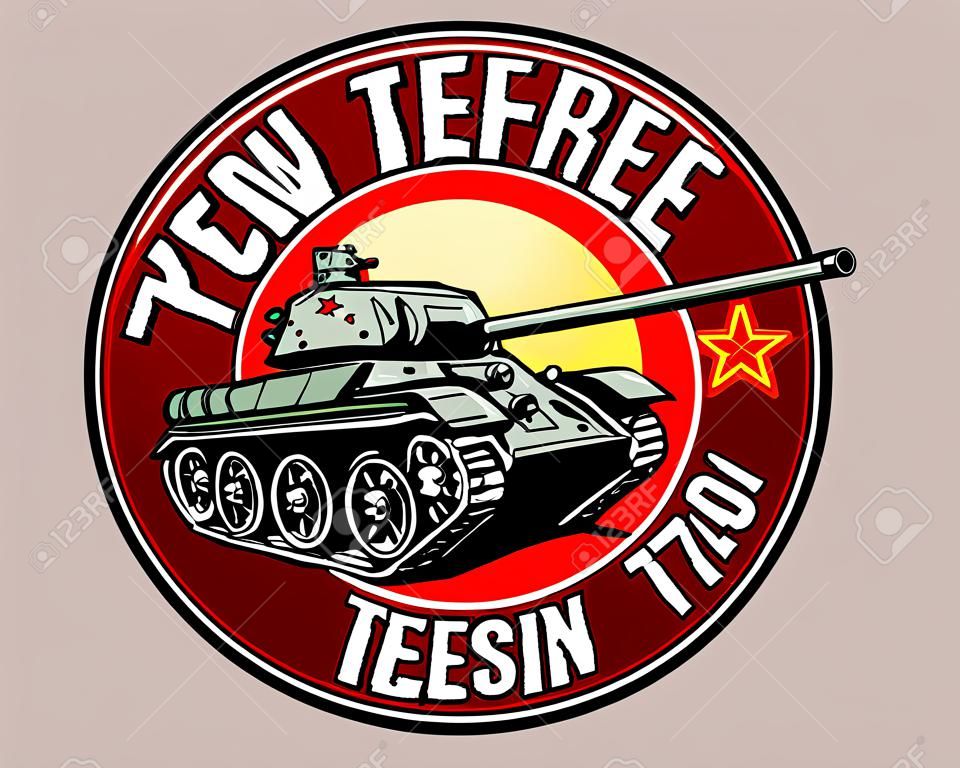 T-34 logo design template