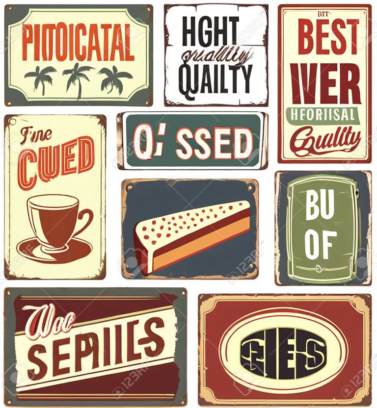 Vintage style signs