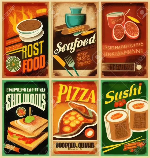 Retro gıda posterler