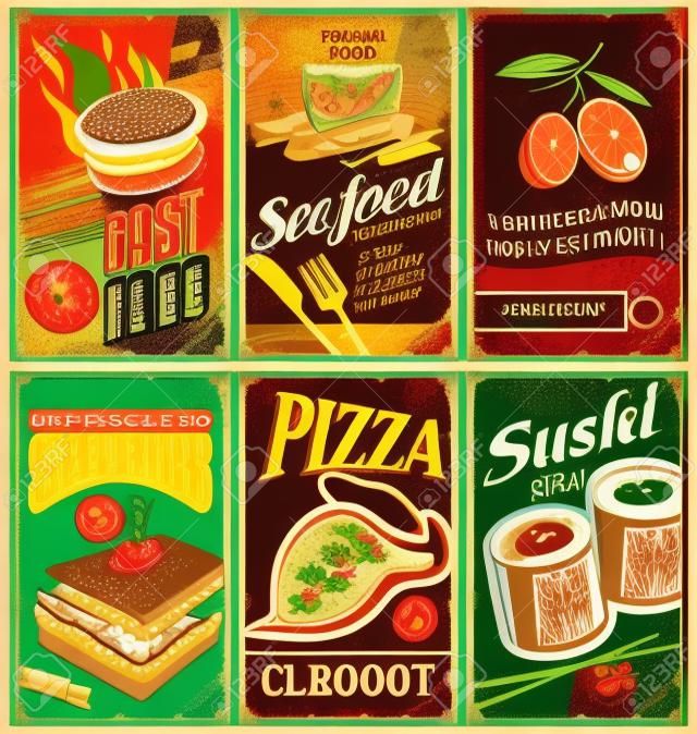 Retro gıda posterler