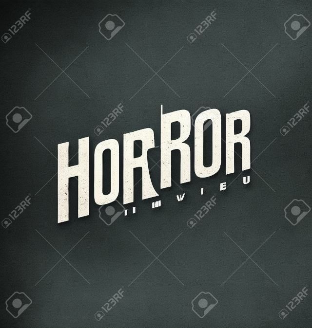 Creative and unique typography for horror movies website or blog with knife in negative space