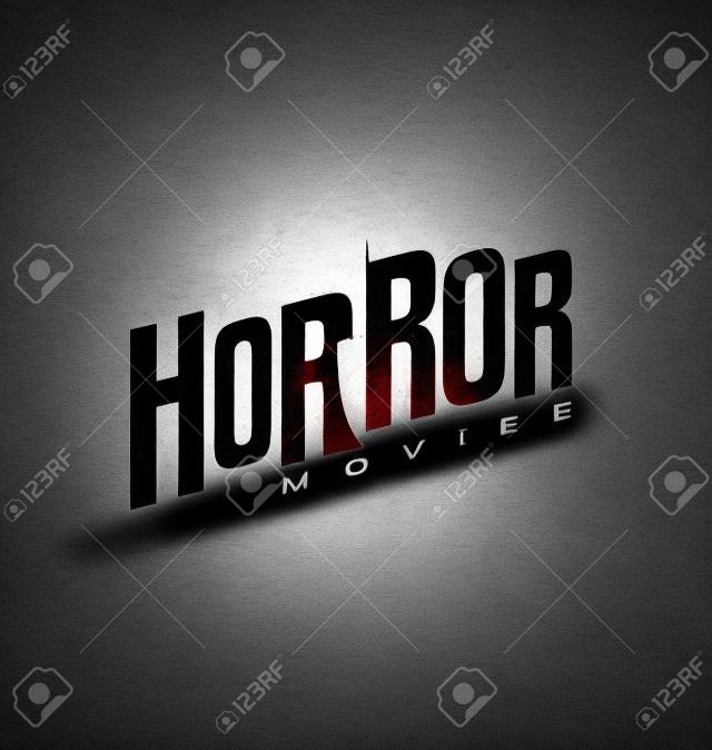 Creative and unique typography for horror movies website or blog with knife in negative space