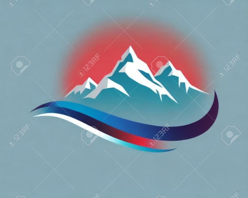 Logo Montaña Business vector plantilla