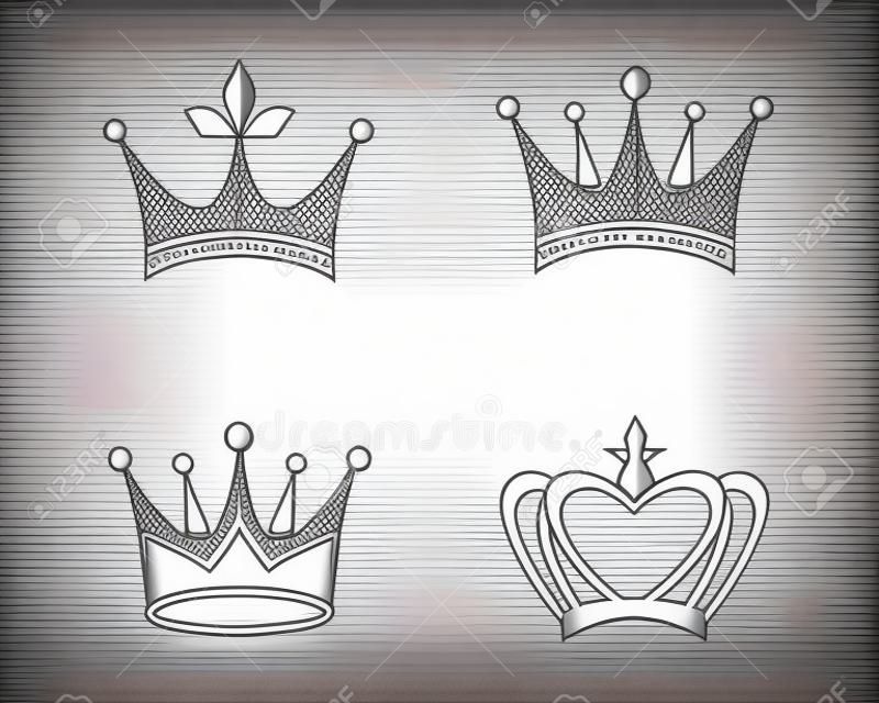 Illustrazione vettoriale del modello di marchio della corona