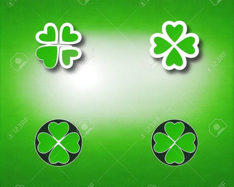 Green Clover Leaf Logo Template Design Vector