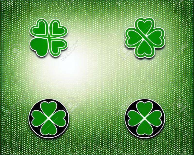 Grünes Kleeblatt-Logo-Schablonen-Entwurfsvektor