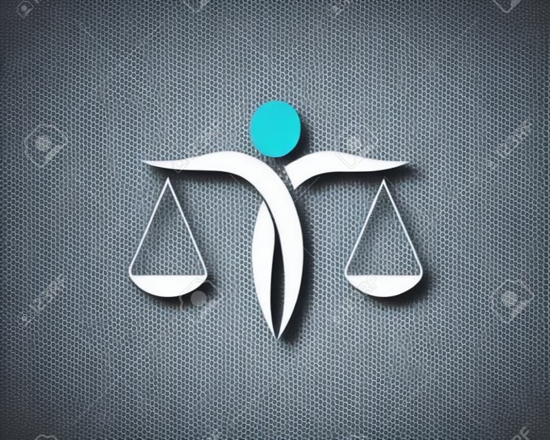 Prawnik logo szablon wektor ikona ilustracja projekt