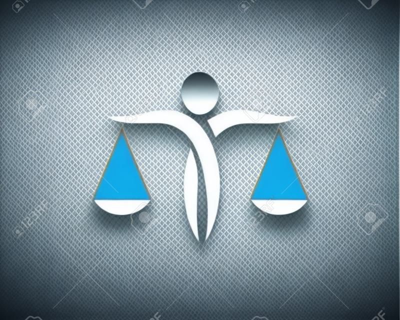 Diseño de ilustración de icono de vector de plantilla de logotipo de abogado