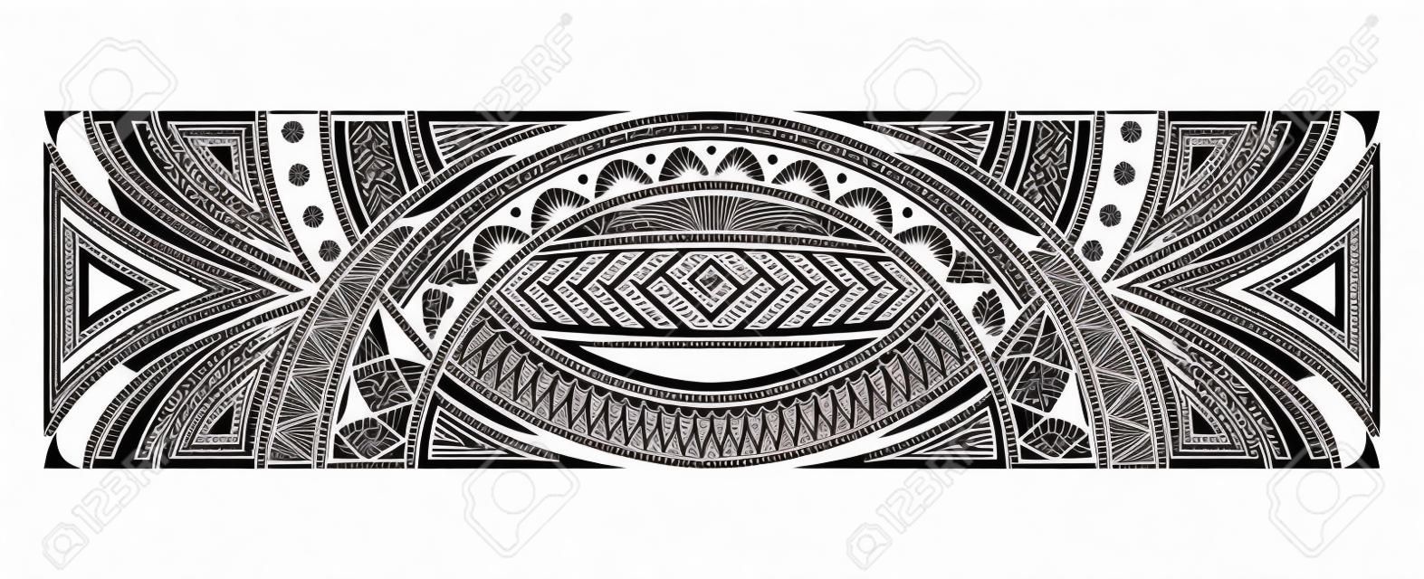 polynesian tattoo pattern maori, samoa ornament border, ethic tribal template vector.