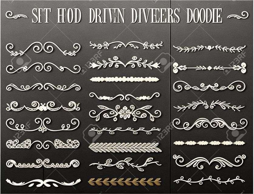 Decorative divider book typography ornament design set