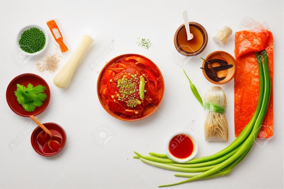 The most famous Korean traditional food Kimchi ingredients.