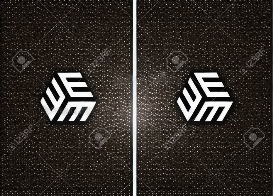 Logotipo de tres letras E. Logotipo de letras tripletes. Símbolo creativo de línea. Emblema elegante para su diseño. Ilustración de vector de monograma aislado para su diseño. Versión en blanco y negro.