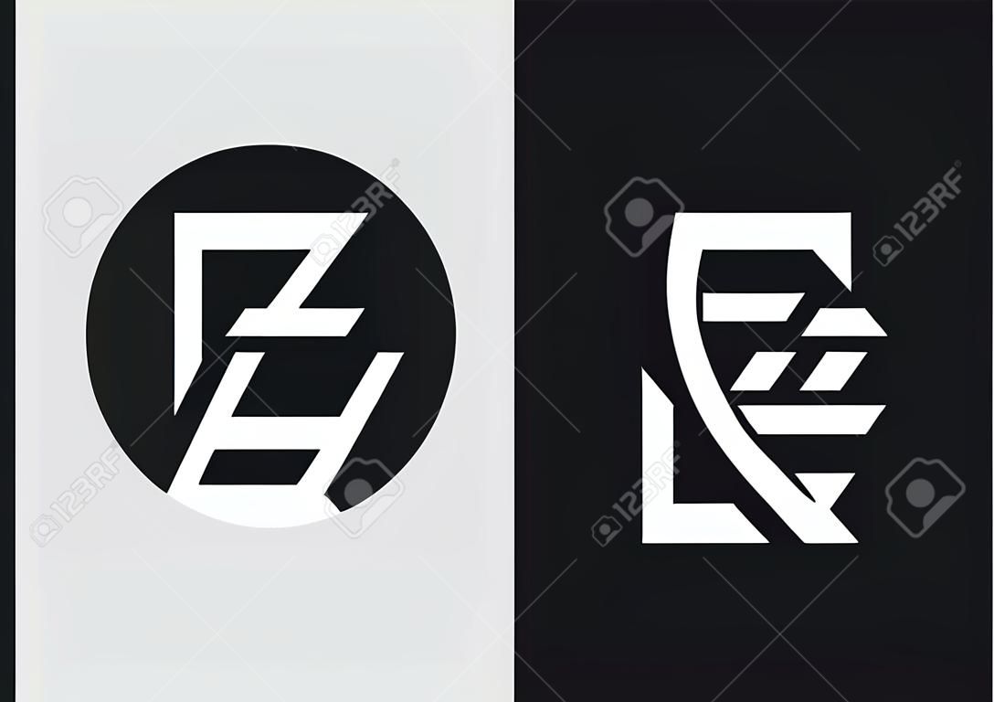 Logo trois lettres E. Triplets de lettres du logo. Symbole de création de ligne. Emblème élégant pour votre conception. Illustration vectorielle monogramme isolé pour votre conception. Version noir et blanc.