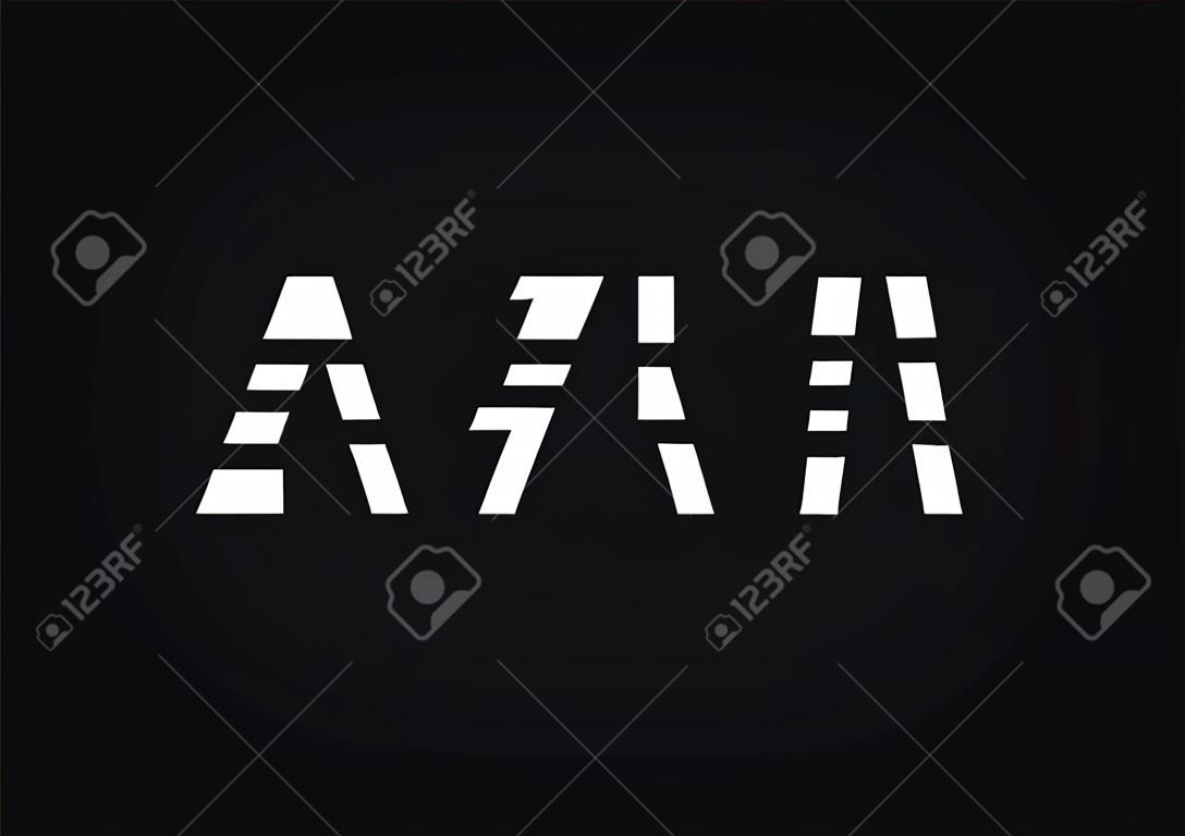 Logo drei Buchstaben E. Logo Buchstaben Drillinge. Kreatives Liniensymbol. Stilvolles Emblem für Ihr Design. Isolierte Monogramm-Vektor-Illustration für Ihr Design. Schwarz-Weiß-Version.